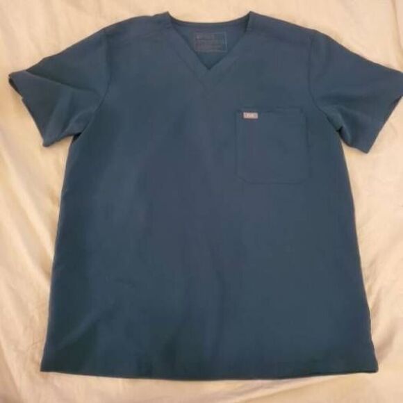 FIGS Technical Collection Teal Scrub Top - Size Medium - Picture 1 of 8